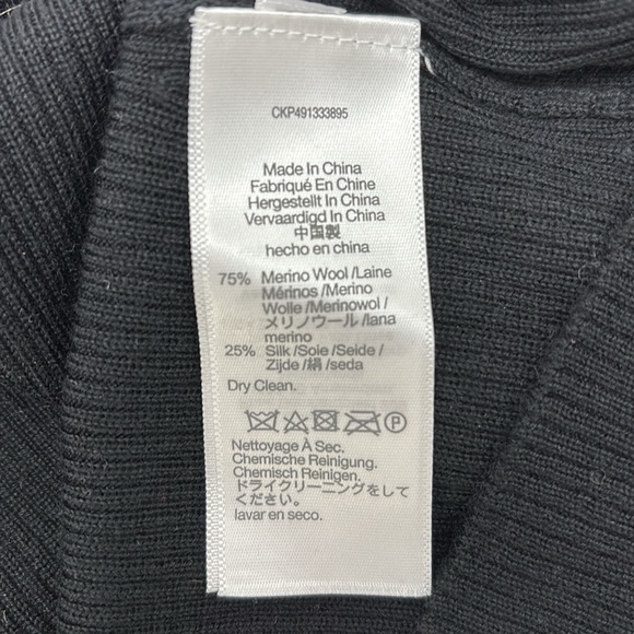 Madewell Merino Wool-Silk Blend Scoopneck Sweater in Black size M NWT NS654 - Picture 11 of 14